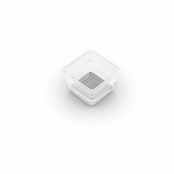Organizer KIS Box Sistemo 1 7,5 x 7,5 x 5 cm trasparente/grigio chiaro