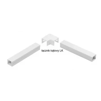 Connettore angolare Stasiński per canale di installazione elettrica LK 20x14, bianco (1 pz.)