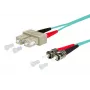 Cavo patch in fibra ottica Metz Connect OpDAT SC-Duplex a 2x ST, OM3, 1 m, aqua