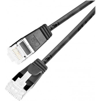 Cavo patch slim Wirewin Cat6a U/FTP RJ45, 3 m, nero