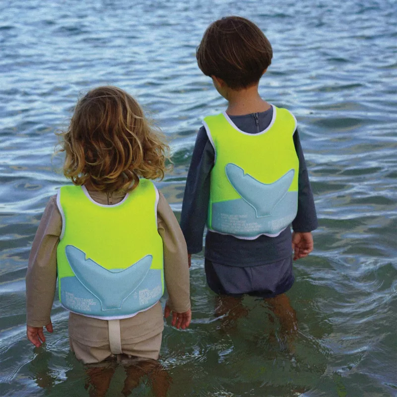 Sunnylife giubbotto salvagente (2-3 anni) – Salty the Shark Aqua Neon Yellow