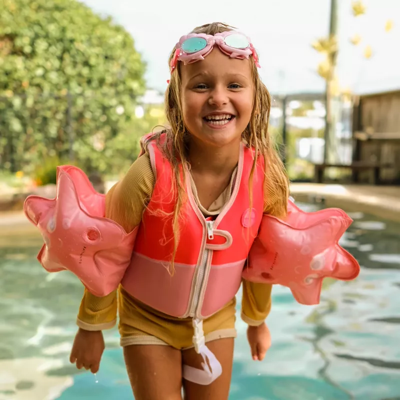 Sunnylife giubbotto salvagente (2-3 anni) – Melody the Mermaid Neon Strawberry