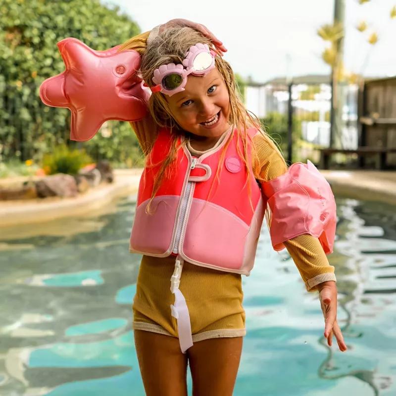 Sunnylife giubbotto salvagente (2-3 anni) – Melody the Mermaid Neon Strawberry