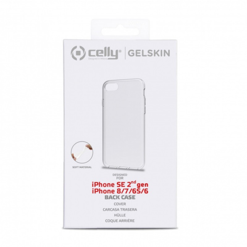 CELLY Gelskin cover posteriore iPhone SE 2022 / iPhone SE 2020/8/7/6s/6, trasparente
