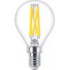 Philips lampada LED classic WarmGlow 60W E14, goccia, trasparente, dimmerabile