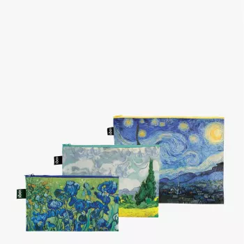LOQI Vincent Van Gogh set di borse – Starry Night, Wheatfield, Irises (3 pz.)