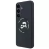 Custodia Karl Lagerfeld silicone Karl&Choupette Heads MagSafe per Samsung Galaxy S26 FE nero