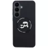Custodia Karl Lagerfeld silicone Karl&Choupette Heads MagSafe per Samsung Galaxy S26 FE nero
