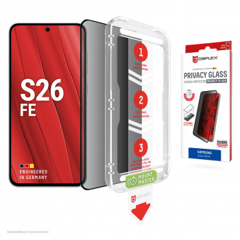 Displex vetro privacy con guida di montaggio MM per Samsung Galaxy S26 FE