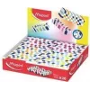 Maped gomma in plastica, quadretti colorati, senza ftalati e PVC, display da 20 pezzi (123501)