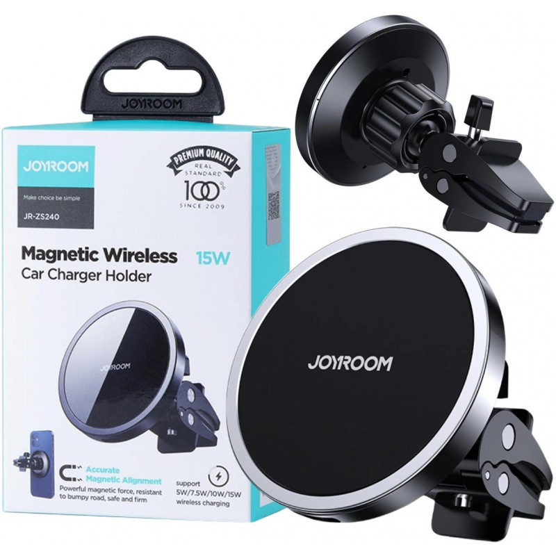Joyroom JR-ZS240 Supporto magnetico per auto con caricabatterie wireless Qi 15W, MagSafe