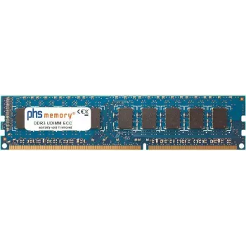 PHS memoria 8GB DDR3 1600MHz ECC UDIMM basata su Hynix HMT41GU7AFR8A-PB, PC3L-12800E, 1,35 V (SP258938)