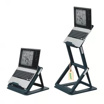 Leitz Ergo supporto per laptop 2-in-1 seduto-in piedi, nero (65890089)