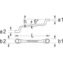 Gedore 2 chiave a doppio anello 16 x 18 mm, profilo UD, 265 mm, profondamente curva