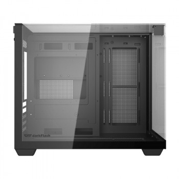 Darkflash TH285M case per computer Micro-ATX con vetro temperato, nero