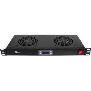 Getfort pannello ventole rack 1U con 2 ventole e termostato (GF-FAN2TR)