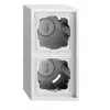 Gira 106280 Custodia da parete 2 moduli con telaio, F300, bianco puro