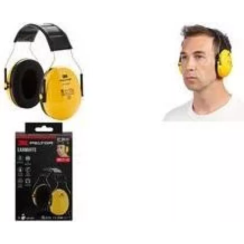 3M Peltor Optime H510AC cuffie antirumore, giallo/nero, archetto regolabile, inserti in schiuma
