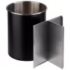 APS portaposate girevole, nero, acciaio inox, superficie interna opaca