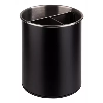 APS portaposate girevole, nero, acciaio inox, superficie interna opaca