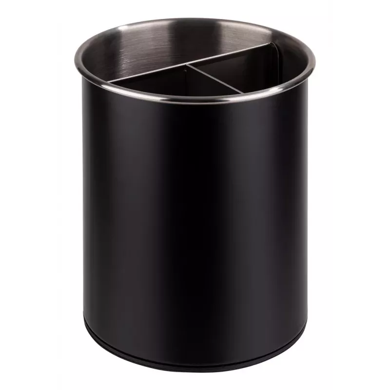 APS portaposate girevole, nero, acciaio inox, superficie interna opaca