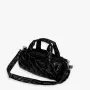 Borsa weekender LOQI Metallic – nero Puffy (medium)