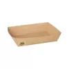 Papstar 87246 vaschetta monouso, rettangolare, cartone, marrone, 80 pezzi