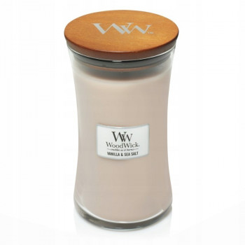 WoodWick Vanilla & Sea Salt candela Ellipse, 453,6 g
