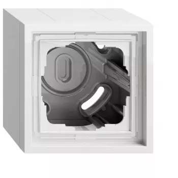Gira custodia da parete 1 modulo con telaio F300, bianco puro (106180)
