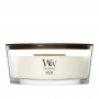 WoodWick White Teak Candela Ellipse, 453,6 g