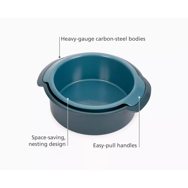 Joseph Joseph Nest Bake 2 pz., stampo da forno rotondo blu
