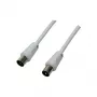 Logilink cavo antenna coassiale TV, CCS, >85 dB, bianco, 2,5 m (CA1061)
