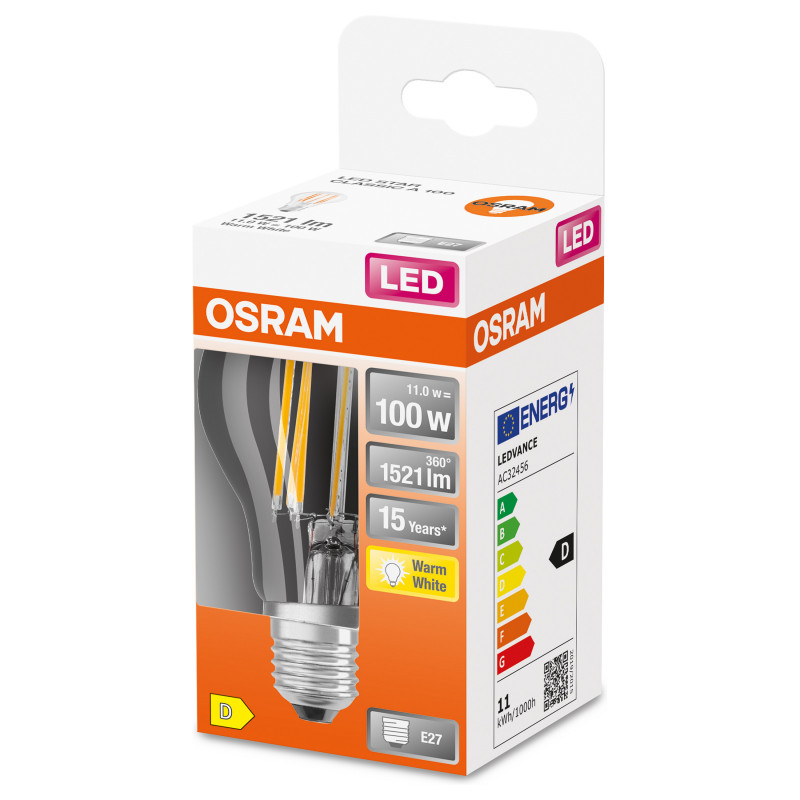 Osram lampada LED 11 W bianco caldo