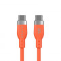 Targus HyperJuice Flex Cavo di ricarica in silicone USB-C a USB-C, USB 2.0, 1,5 m, arancione (HJ4011OGGL)