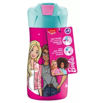 Maped PICNIK Borraccia Barbie, 0,43 l, corpo in acciaio inossidabile con motivo Barbie, cannuccia inclusa