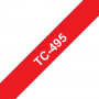 Brother TC-495 nastro per laminazione, bianco su rosso (TC495)