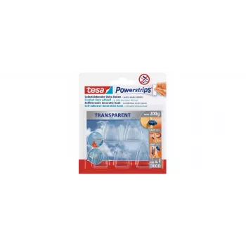 tesa Powerstrips® ganci DECO SMALL, trasparente, 15 pezzi (58900)