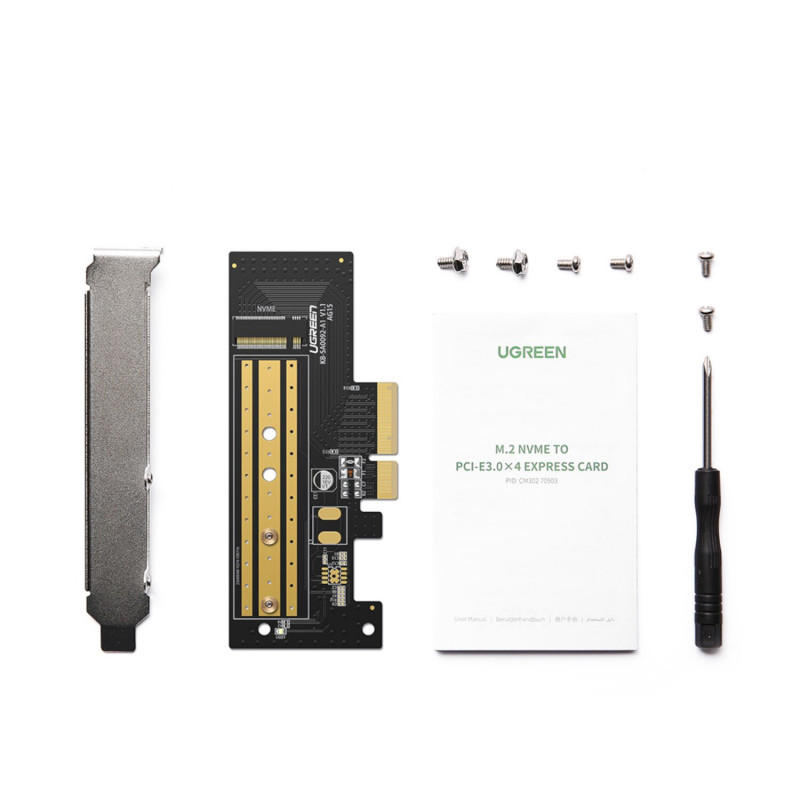 UGREEN CM302 scheda adattatore da M.2 NVMe SSD a PCIe 3.0 x4 (CM302-70503)