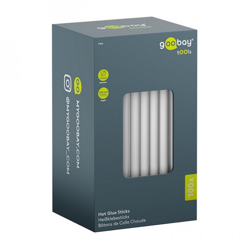 Goobay stick di colla a caldo trasparenti, 100 pz. (77854)
