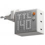 SHARGE Pixel 140 caricabatterie GaN, 140W, 3x USB-C, display a matrice di punti - bianco