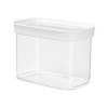 emsa barattolo per alimenti OPTIMA, rettangolare, 1,0 litro trasparente/bianco, sigillo di freschezza, senza BPA, plastica