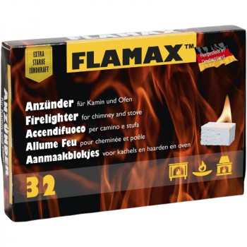 Flamax accendifuoco alla paraffina, 32 pezzi (1318101)