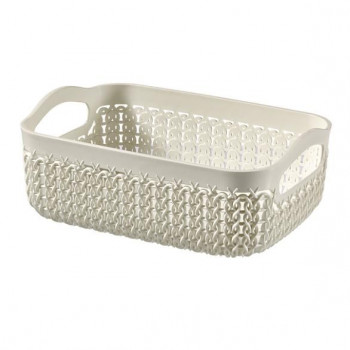 Curver cesto Knit A6, 19x14x7 cm, bianco