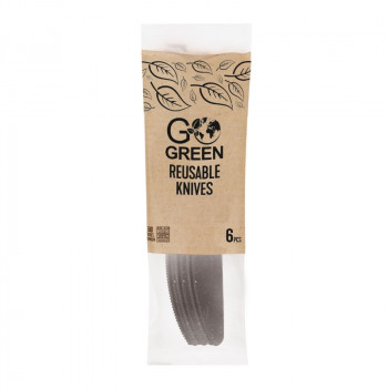 Gogreen Go Green coltelli riutilizzabili, 6 pz., nero