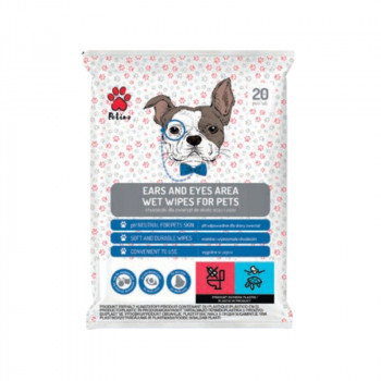 Petino salviette per orecchie e occhi per animali domestici 20 pz.
