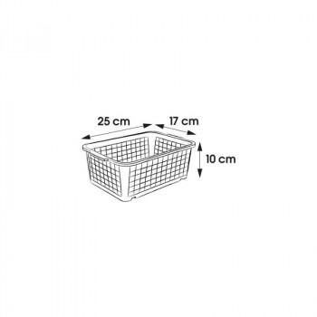 Keeeper cestino mini 25x17x10cm Fred trasparente grigio