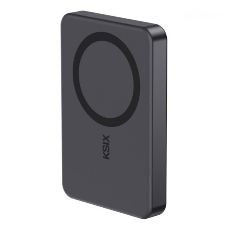Ksix powerbank Magslim 10000 mAh magnetico 15W USB-C PD 20W display digitale nero