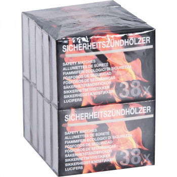 Flamax fiammiferi 38 pz. per scatola, 10 scatole incl.