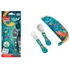 Maped PICNIK set posate JUNGLE FEVER 3 pezzi turchese con custodia acciaio inox ABS