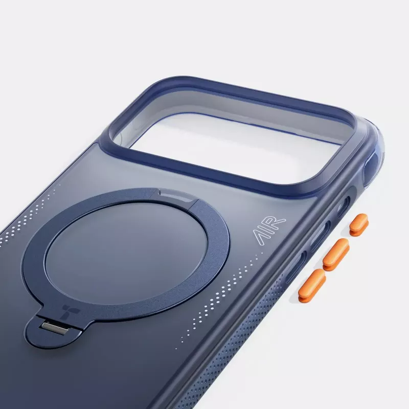 TORRAS Ostand Q3 Air – custodia per iPhone 18 Pro / 17 Pro, compatibile MagSafe (deep blue)